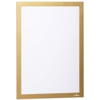 Durable DURAFRAME Magnetic Signage Frame - 2 Pack - A4 Gold