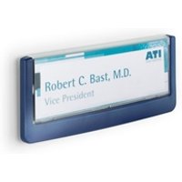 Durable Adhesive CLICK SIGN Wall Mounted Sign Holder 149x53mm - Blue