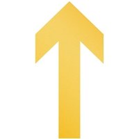 Durable Adhesive Safety Arrow Sign Floor Stickers - 10 Pack - Yellow