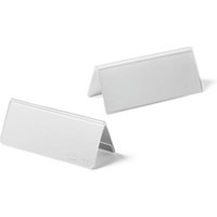 Durable Clear Acrylic Place Name Holders and Inserts 10 Pack 61x210mm