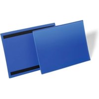 Durable Magnetic Ticket Holder Document Pockets - 50 Pack - A4 Blue