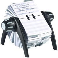 Durable TELINDEX Rotary Address Card Holder 500 Cards A-Z Index Black