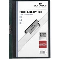 Durable DURACLIP 30 Sheet Document Clip File 25 Pack A4 Dark Green