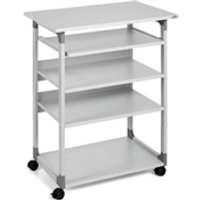 Durable Adjustable Computer Desk Workstation on Wheels - Grey
