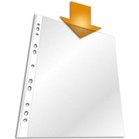 Durable Transparent Punched Pockets - 100 Pack - A4 Clear