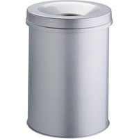 Durable Fire Extinguishing Metal Waste Bin TUV Certified 30L - Grey
