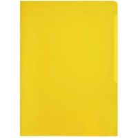 Durable Clear Plastic Cut Flush Document Wallet 100 Pack A4 Yellow