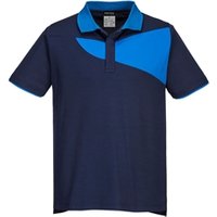 Portwest PW2 Cotton Comfort Polo Shirt SS S NavyRoyal POW35754