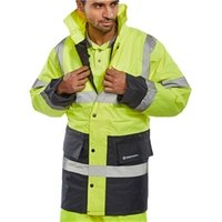 Beeswift CONSTRUCTOR TRAFFIC Jacket TWO TONE FLEECE LINED Saturn