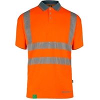 Beeswift Envirowear High Visibility Short Sleeve Polo Shirt Orange 5XL