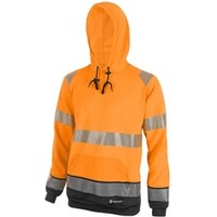 Beeswift Orange/Black Two Tone High - Visibility Hooded Sweatshirt - 2XL