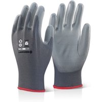 Beeswift Pu Coated Gloves Grey L PUGGYL