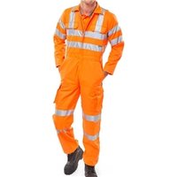 Beeswift Railspec Coveralls With Reflective Tape Size 46 Tall Orange