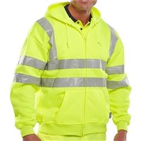 Beeswift Zip-Up Hooded Sweatshirt Saturn Yellow 3XL BSHSSENSYXXXL