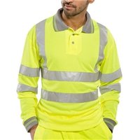 Beeswift Polo Shirt Long Sleeved Saturn Yellow 2XL BPKSLSENSYXXL