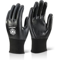 Beeswift Nitrile Fully Coated Polyester Black L NDGFCBLL