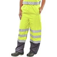 Beeswift BELFRY Trousers Saturn Yellow Navy EN ISO 20471 XXL BETSYNXXL