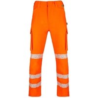 Beeswift Envirowear Hi-Vis Trouser Orange 42S EWCTROR42S