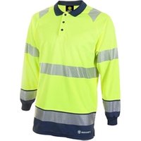 Beeswift High Visibility Two Tone Polo Shirt Long Sleeve Saturn Yellow