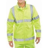 Beeswift Soft Shell Lightweight Hi Viz Jacket Saturn Yellow 2XL