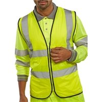 Beeswift Hi Viz Waistcoat Zip Fastened Saturn Yellow 3XL WCENGSYZXXXL