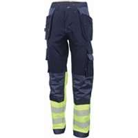 Beeswift High Visibility Two Tone Trousers Saturn Yellow / Navy 32