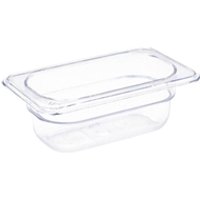Vogue Polycarbonate 1/9 Gastronorm Container 65mm Clear