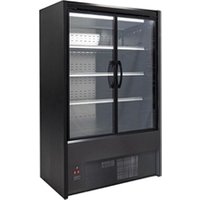 Zoin Cervinho Multideck Display Black with Hinged Doors 1200mm