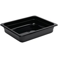 Vogue Polycarbonate 1/2 Gastronorm Container 65mm Black