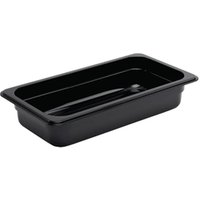 Vogue Polycarbonate 1/3 Gastronorm Container 65mm Black