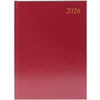 UK Office Direct Enjoy 66% Discount on A4 Burgundy 5Star Day Per Page Diary 2026