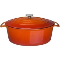 Vogue Orange Oval Casserole Dish 6Ltr