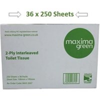 Maxima White 2-Ply 065887 Bulk Pack Toilet Tissue 300 Sheets (30 Pack)