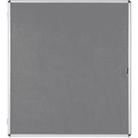 Bi-Office Enclore Display Case Grey Felt Acrylic Aluminium Frame 20xA4