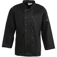 Whites Vegas Unisex Chef Jacket Long Sleeve Black XXL