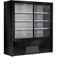 Zoin Cervinho Multideck Display Black with Sliding Doors 1000mm