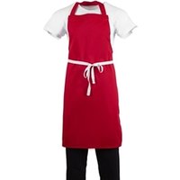 Whites Bib Apron Polycotton Red