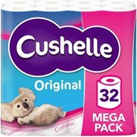 Cushelle Seriously Clean Toilet Roll 32 Standard Rolls