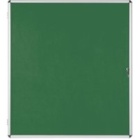 Bi-Office Enclore Display Case Green Felt Acrylic Aluminium Frame