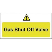 Gas Shut Off Valve Sign
