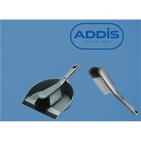 Addis Stiff Dustpan and Brush Set Metallic Silver - 510405 16314AD