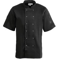 Whites Vegas Unisex Chef Jacket Short Sleeve Black XS