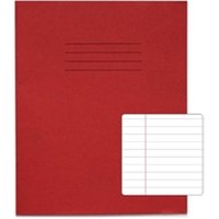 RHINO 8 x 6.5 Exercise Book 48 Page, Red, F8M Pack of 10 PVEX342-228-4