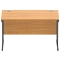 Core Double Upright Rectangular Desk 1200x600 Norweigan Beech Graphite