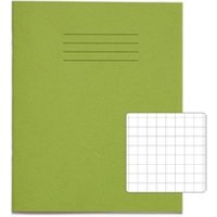Rhino 80 Page 10mm Squared Exercise Book Light Green 8 x 6.5 inches 100 Pack