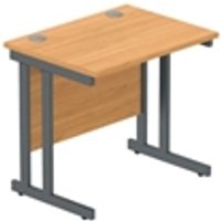 Core Double Upright Rectangular Desk 800x600 Beech Graphite