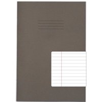 RHINO A4 Exercise Book 80 Page, Grey, F8M Pack of 10 PVEX668-246-6