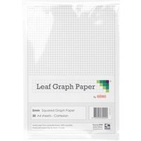 Leaf Graph A4 Graph Paper 5mm 0.5cm Squared Cartesian (30 leaf pack)