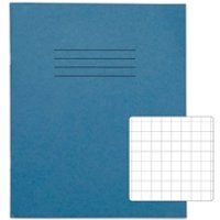 Rhino 8 x 6.5 Exercise Book 48 Page 10mm Squares S10 Light Blue (Pack