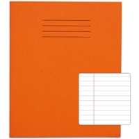 Exercise Book 8mm Ruled Margin 205x165mm Ora nge 48 Page Pack